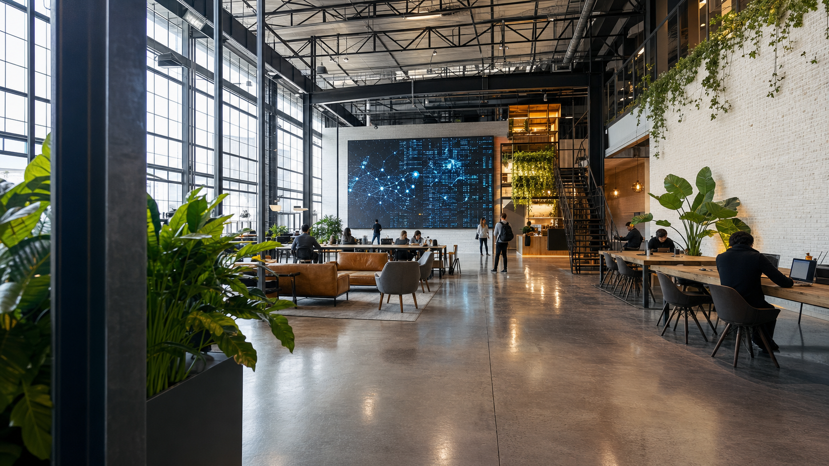 Interior amplo do Innova Hub